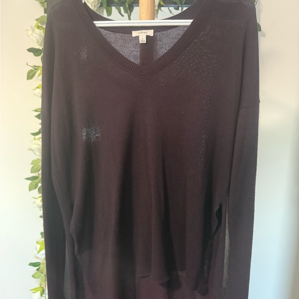 Wilfred V-Neck Sweater - Deep Brown